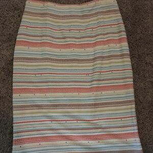 Bill Blass New York, multi scoop neck skirt